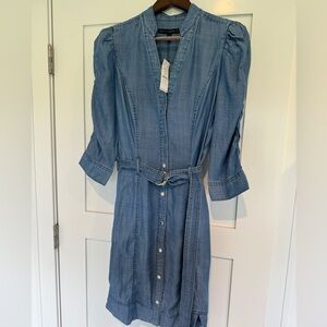 NWT, White House Black Market Silky Denim Dress, Size 4